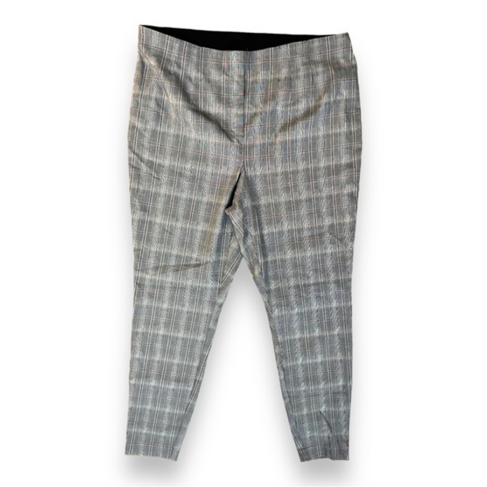 Women’s Reitmans 18 The Iconic Plaid Pant Pull On Neutral Tone Plaid 2X